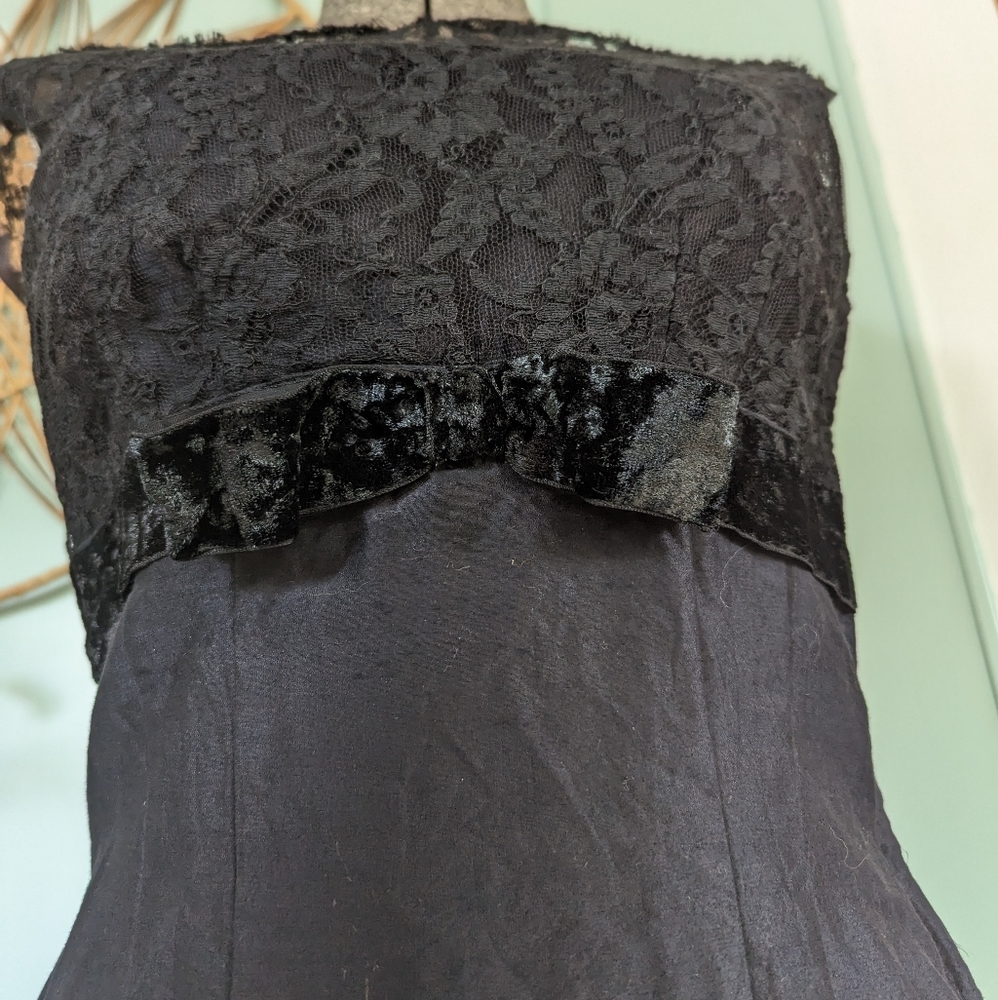 60s Vintage Black Dress - Picture 5 of 10